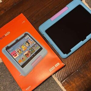 Amazon Kids Tablet with Blue and Purple Case